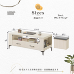 【Hampton 漢汀堡】豪斯曼大茶几-含凳&times;2, , large