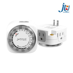 鉅玉經典｜24小時機械式定時器 110V-220V全電壓 定時開關 雙插座 定時插座 TM-206A