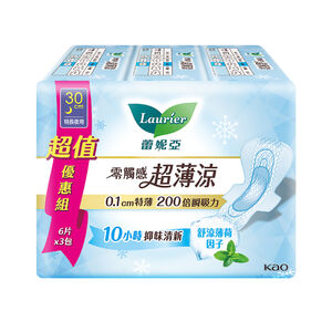蕾妮亞零觸感特薄超薄涼特長夜用型30cm-6PC