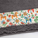 【HASHIZUME】Japan-Made Antibacterial & Deodorant Kitchen Mat 50&times;150cm &ndash; Dark Gray (Nordic-Style Lucky Horse / Non-Slip Design / Machine-Washable), , large