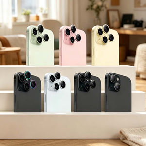 【山水之寶】iPhone 15/15Plus鏡頭貼 鈦金屬框 旭硝子玻璃鏡頭貼 ANANK