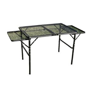 【露營用品】雙側開折疊鋼網桌
