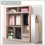 【唯熙傢俱】賽爾坎白橡色6x8尺滑門衣櫃, , large