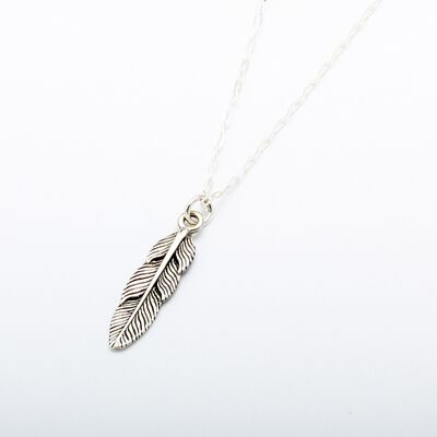 【Angel & Me】印地安 羽毛 Feather s925 純銀 項鍊 生日 禮物