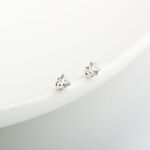 【Angel & Me】迷你 皇冠 3mm 瑞士單鑽 鑽石 s925 純銀耳環 耳夾, , large