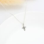 【Angel & Me】Wish Cross s925 sterling silver necklace Valentine Day gift, , large