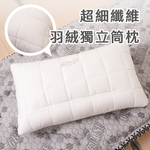 超細纖維羽絲絨獨立筒枕頭(附收納袋), , large