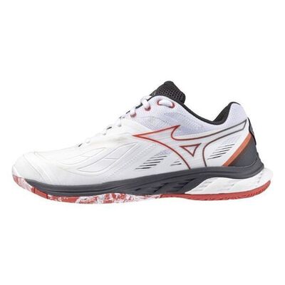 Mizuno Wave Fang 2 男女 羽球鞋 寬楦 室內 運動 比賽 穩定 止滑 白紅黑 [71GA231303]