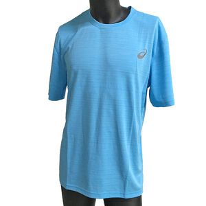 Asics T-Shirts 男女 短袖 T恤 運動 排汗 吸濕 快乾 柔軟 舒適 台灣製 水藍 [K11615-42]