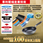 【日本竹原】日本製霞星空銀IH不沾深型平底鍋24cm(含蓋)可用金屬鏟/不挑爐具, , large