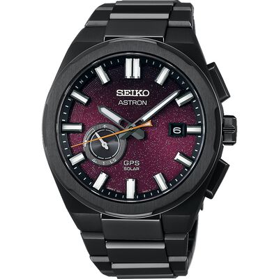 SEIKO精工 Astron 限量夜櫻 GPS衛星定位 鈦金屬太陽能手錶SSJ029J1/3X62-0AG0SD