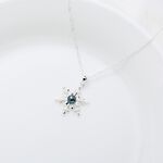 【Angel & Me】Snowflake Pearl s925 sterling silver necklace Birthday gift, , large