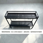 【 SHAONIANNA.TW 】大型雙層排水植栽推車｜網格層板・雙水盤・四輪｜150&times;45&times;120cm, , large