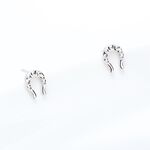 【Angel & Me】Lucky Horseshoe s925 sterling silver earrings Birthday gift, , large