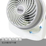 鉅玉經典｜電風扇 電扇 歌林 空氣循環扇 6吋 循環扇 電扇 空氣扇 桌上型 壁掛 三段風速 超靜音 KFC-MN623, , large
