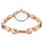 SWAROVSKI 施華洛世奇 Imber Oval 橢圓形水晶手鍊式女錶-黑x玫瑰金/25x21mm 5754814, , large