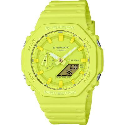 CASIO 卡西歐 G-SHOCK 單色美學 八角 雙顯手錶 GA-2100-9A9