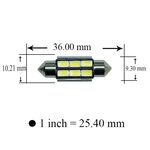 【PA LED】雙尖 36MM 白光 6晶 5730 SMD LED 室內燈 腳踏燈 牌照燈 閱讀燈 行李箱燈 迎賓燈, , large