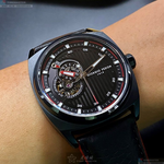 [星晴錶業]GiorgioFedon1919手錶,42mm,GF00088黑色錶面黑錶殼深黑色真皮皮革錶帶款, , large