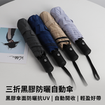 【SE Lite】三折黑膠防曬自動傘, , large