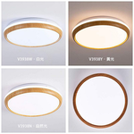 [Honey Comb]北歐風LED40W臥室吸頂燈 淺木紋 黃光(V3938Y), , large