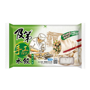 及第冷凍豬肉韭菜手工捏花水餃