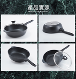 米雅可礦岩鑄造不沾深寬平底鍋-30cm-附蓋-1支, , large