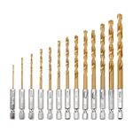 3.2mm hexagonal shank titanium-plated twist drill, , large