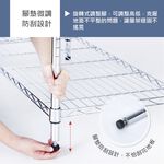 【KIWISH】46X40X120H四層架(黑色)收納架/鐵架/置物架/鐵力士架｜六分管 整體耐重200kg, , large