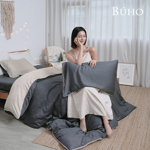 BUHO 絲滑星鑽100支純天絲3.5尺單人床包枕套二件組-台灣製(多款任選)