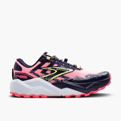 Brooks Caldera 7 女 越野鞋 運動 慢跑 路跑 火山口系列7代 粉 深藍 [1204041B666]