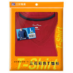 三花彩色V領長袖衫, , large