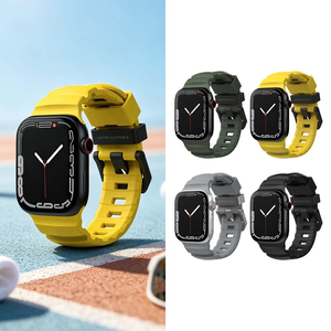 【山水之寶】National Geographic 國家地理 Apple watch 44/45/49/S10 46/S11 46mm錶帶 Rugged FKM矽膠錶帶 優異耐熱表現