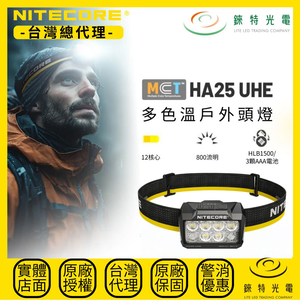 【錸特光電】NITECORE HA25 UHE 多色溫頭燈