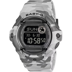 CASIO 卡西歐Baby-G 迷彩風格電子錶 女錶-灰 送禮 禮物 推薦(BG-169CMB-8)