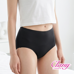 【Clany可蘭霓】台灣製高腰美膚彈力面膜內褲M-XL 包臀舒適 敏感肌推薦 2229-63 黑色, , large