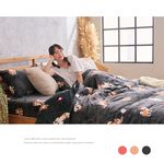 【DUYAN 竹漾】法蘭絨 單人/雙人/加大 床包兩用毯被組 / 調皮小柴, , large