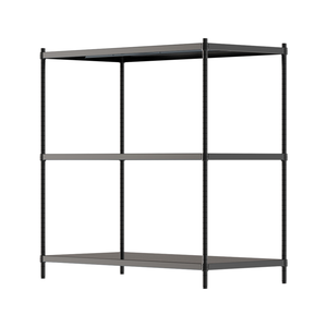 【Y HOUSE】120x60x120 cm three-layer hole-free iron plate storage rack rack iron rack - black paint