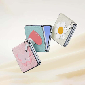【山水之寶】Z Flip 7 手機殼 DUX DUCIS Luvy 花漾親膚皮質指環保護殼 防摔殼