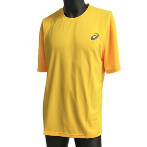 Asics T-Shirts 男女 短袖 T恤 運動 排汗 吸濕 快乾 柔軟 舒適 台灣製 黃銀 [K11615-08]