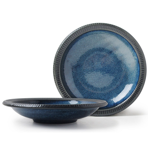 [豐名日本餐具] 8.0"盤 寶藍釉 / C08PL0-632