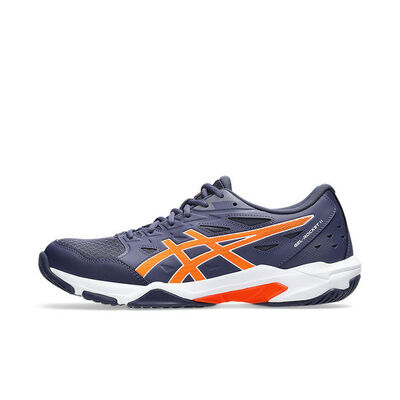 Asics Gel-rocket 11 男 排球鞋 羽球鞋 穩定 包覆 回彈 深藍 橘 [1071A091-500]