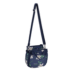 Lesportsac Small Jenni Crossbody 斜背手提水桶包 兩用包 側背包 送禮 禮物 女包(海軍藍花卉黑), , large