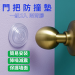 GS MALL 台灣製造 一組2入 門把防撞墊 黏貼式門把套 透明防撞 門把防撞貼 門把緩衝貼 門把防撞門擋 家具防護, , large