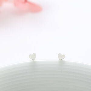 【Angel & Me】Tiny Heart s925 sterling silver earrings gift (changeable ear clips)
