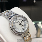 [星晴錶業]FOSSIL手錶,36mm,FS00133白色錶面銀錶殼銀色精鋼錶帶款, , large