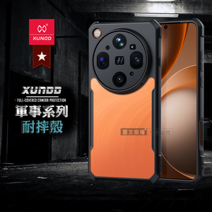 XUNDD訊迪 軍事防摔 OPPO Find X9 Ultra 鏡頭全包覆 清透保護殼 手機殼(夜幕黑)