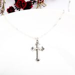 【Angel & Me】Iris Cross s925 sterling silver necklace Valentine's Day gift, , large