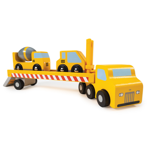 mentari 工程運輸拖板車(木製玩具/交通工具/工程車)
