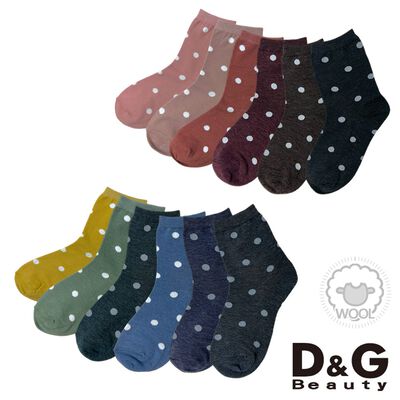 【D&G BEAUTY】D&G羊毛點點襪-D550 中筒襪 長襪 襪子